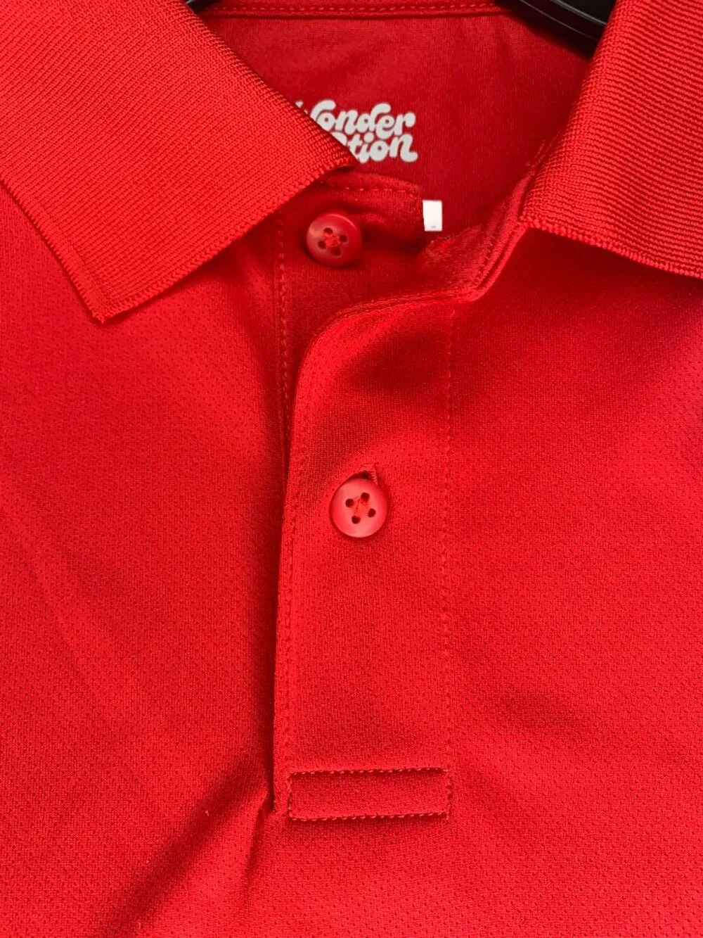 New Wonder Nation Boys School Uniform Performance Polo Shirt, Red, Large (10-12)